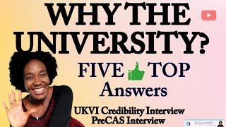 How to Answer Why Study At That University?