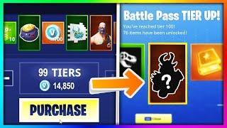 BUYING EVERY SEASON 5 BATTLE PASS TIER in Fortnite Battle Royale New Skins & Items Showcase