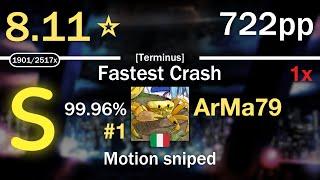 8.11⭐ArMa79  Camellia - Fastest Crash Terminus #1 722pp 99.96% 1X