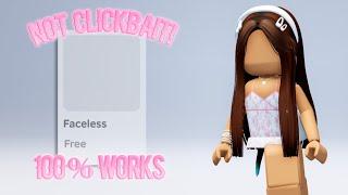 *REAL WAY* TO BE FACELESS ON ROBLOX FOR FREE 2024 Tutorial