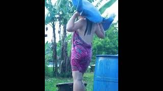 Ngintip gadis desa mandi semuanya mulus asli  siap siap crot #video #mesumabbas