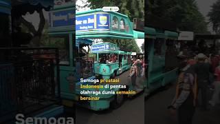 wah ada bus wisata karya gubernur Ridwan Kamil di Kirab Atlet 2023 #ridwankamil kamil  #humasjabar