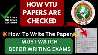 Important Guidlines For Vtu Students Paper Evaluation How To Write Paper