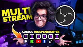 COMO HACER MULTISTREAM A TWITCH KICK TIKTOK Y YOUTUBE CON AUDIO INDEPENDIENTE?  Tutorial