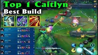 Top 1 Caitlyn Wildrift Tốc chiến  New Build đang rất hot ở Top Rank giúp Cait bắn cháy máy cực khét