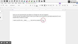 Fill In The Blanks with Google Docs 101