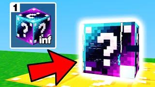 I created INFINITE GLITCHED LUCKY BLOCK GENERATORS.. Roblox Bedwars