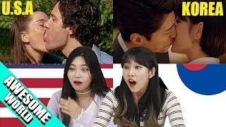 ASIAN GIRL REACT TO Western kiss scene and Eastern kiss scene