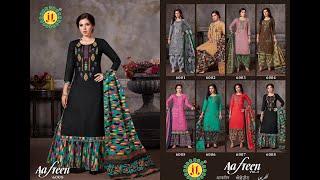 JT TEXTILE AAFREEN 6  COTTON EMBROIDERY WORK SUITS  JETPUR COTTON DRESS MATERIAL #dressmaterial