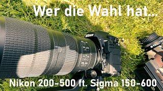 Wer die Wahl hat...  Sigma 150-600mm oder Nikon 200-500mm?  Ich benötige ein Wildlife-Objektiv