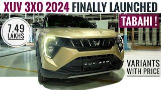 Mahindra Xuv 3xo New Model 2024 Variants with Price  Xuv 3xo Facelift 2024  Xuv 3x0 New Model 2024