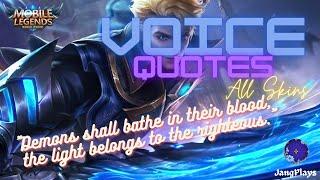 Alucard  VOICE AND QUOTES  ALL SKINS  With Time Stamps