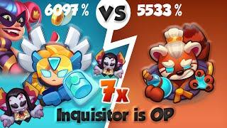 7x Inquisitor + Fortuna DESTROYED Max Spirit Master = OP now? PVP Rush Royale