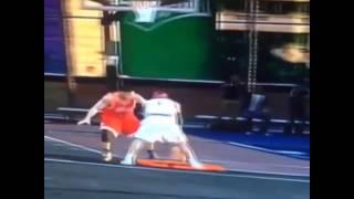 Allen Iverson ankle breaks Derrick Rose ......... in NBA 2K