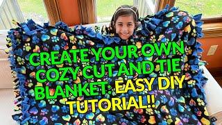 DIY Tutorial How to Make a Cozy and Colorful Cut and Tie Blanket - Perfect for Beginners