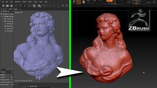 How to Fix a Scan in ZBRUSH - 101  Real-Time Full Process