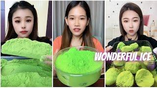 ASMR FOAM ICE EATING  MATCHA ICE EATING  RELAX VIDEO