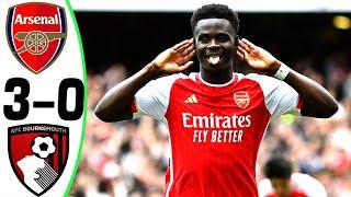 Arsenal vs Bournemouth 3-0 - All Goals and Highlights - 2024  SAKA