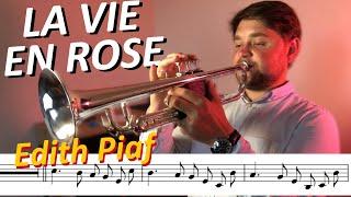 La Vie en Rose - Trumpet with Sheet Music  Notes