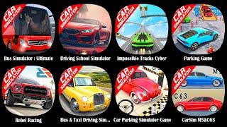 Bus Simulator  UltimateDriving School SimulatorImpossible Tracks CyberParking GameRebel Racing