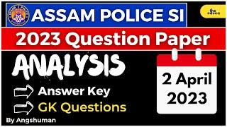 Assam Police SI Question Paper 2023