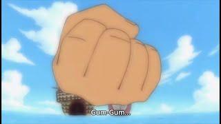 Luffy defeats Alvida with Gum Gum Pistol One piece first episode