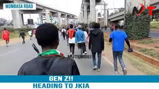 WATCH HANDREDS OF GEN Z HEADING TO JKIA