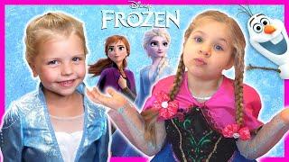 Kin Tin Frozen 2 Movie in Real Life  Elsa and Anna Pretend Play with Kids Diana Show
