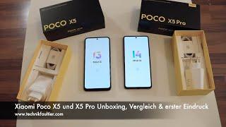 Xiaomi Poco X5 und X5 Pro Unboxing Vergleich & erster Eindruck