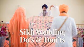 Sikh Wedding Etiquette  Do’s & Don’ts for the Bride & Groom  Part 1