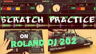 DJ Scratch Practice Session with Roland DJ-202 DJ Controller - Mary J. Blige