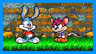 Tiny Toon Adventures Busters Hidden Treasure Sega Genesis full game completion session 