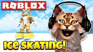 AKU MENCOBA ICE SKATING DI ROBLOX OBBY   - Obby But Youre on Ice Skates - ROBLOX INDONESIA