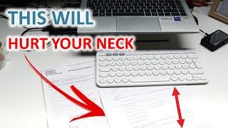 Document Holder vs. Keyboard - Ergonomics Expert Explains How to Set Up Your Desk