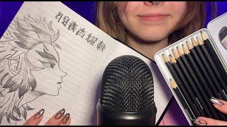 ASMR  Friend drawing your new features ️ Pencil sounds mouth sounds