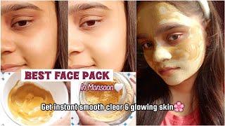 Best Homemade Face Pack For Monsoon  Get Smooth Clear Bright Skin Naturally  Skincare Routine