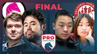 Pro Chess League Final 2023 Hikaru leads Gotham Knights v Shanghai Tigers of Wei Yi  Who Will Win?