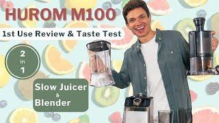 HUROM M100 1st Use Review & Taste Test  2-IN-1 Slow Juicer & Blender