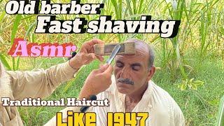 Asmr Fast Hair Cutting and Shaving cream with barber is old part158