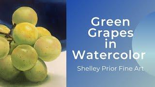 Green Grapes in Watercolor