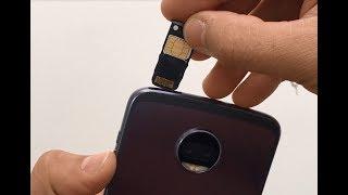 How to install SD and SIM card into Motorola Moto Z2 Force