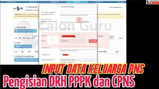 Cara Mengisi DRH PPPK Riwayat Keluarga Jika Pekerjaan SuamiIstri PNS untuk Pemberkasan PPPK Tahap 2