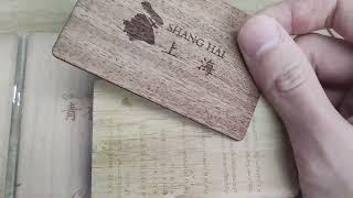 Eutoping Customized Blank RFID Smart Chip Card Laser Engraved NFC Wood Business Card