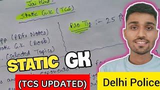 Static GK Strategy की सबसे Detailed video  Delhi Police Constable  SSC CGL  TCS Pattern static gk