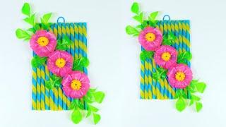 Diy Membuat Bunga Sedotan untuk Hiasan Dinding  Drinking Straw Flower