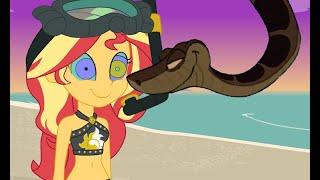 Kaa And Sunset Shimmer Second Encounter Re-Uploaded