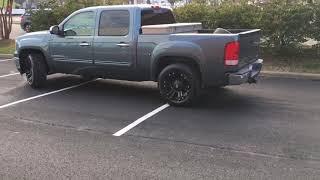 09 GMC SIERRA PICKUP W 20” XD SERIES XD 77 matte black Monster Rims on 27555R20 Cooper