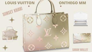 LOUIS VUITTON ONTHEGO AND SARAH WALLET SUNSET KHAKI REVEAL