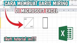 CARA MEMBUAT GARIS MIRING DI MICROSOFT EXCEL