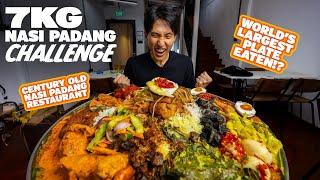7KG NASI PADANG CHALLENGE  Worlds Largest Plate Eaten Solo?  100 Years Nasi Padang Restaurant